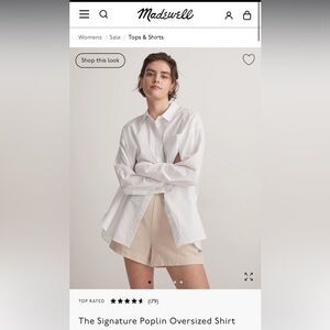 Madewell white button down shirt